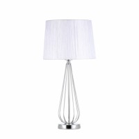 Distribuidor - Lâmpadas Diversas | Sobre Mesas Decoração | SOBREMESA ROBINA 1XE27 CROMO C/PANT BLANCA 62X30X30 CM Ref: 139071020
